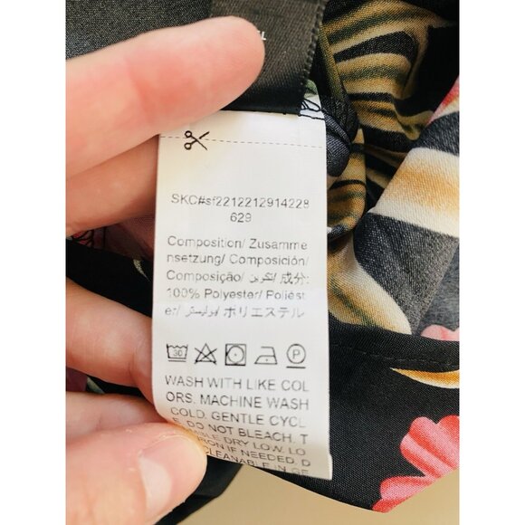 Shein Curve Women's Size 0XL Sleeveless Midi Dress Tropical Print Aloha Sundress - Picture 5 of 8